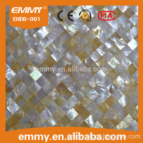 China 1'' x 1'' square mother of pearl seashell mosaic floor wall tiles manufacturer